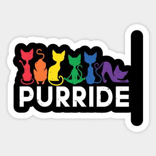 Purride Cat LGBT Flag Pride Sticker